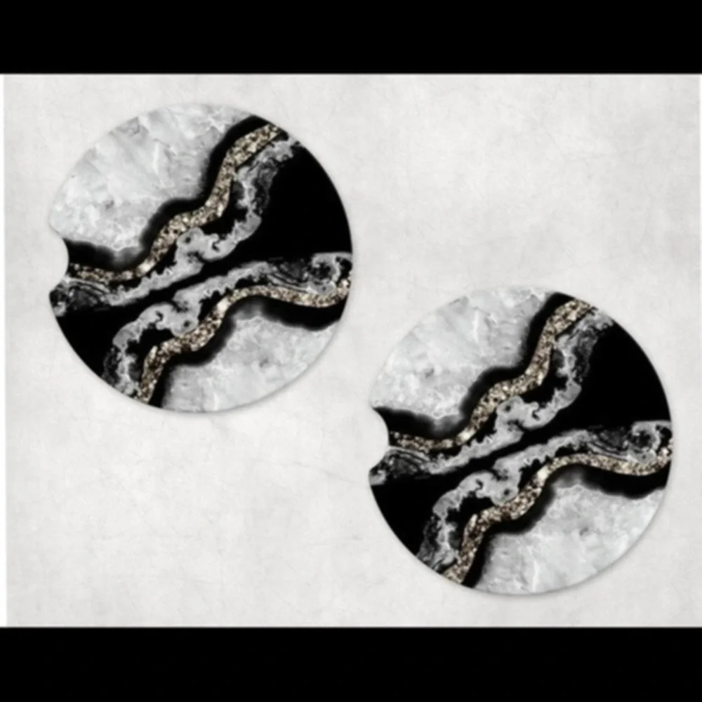 Marble Geode Car Coaster Set
